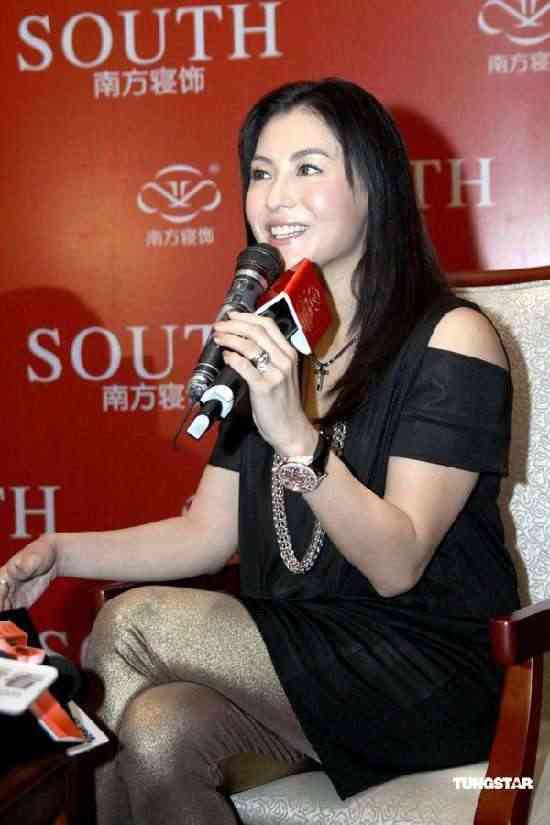 张柏芝喜气洋洋代言 传闻婆媳失和直喊冤