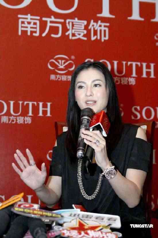 张柏芝喜气洋洋代言 传闻婆媳失和直喊冤